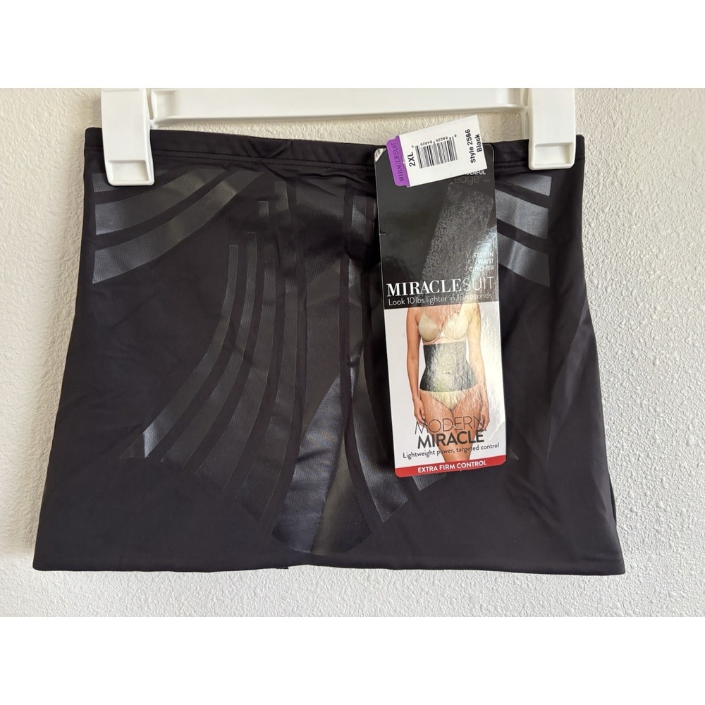 Miraclesuit Modern Miracle Step-In Waist Cincher Black 2XL NWT Style 2566